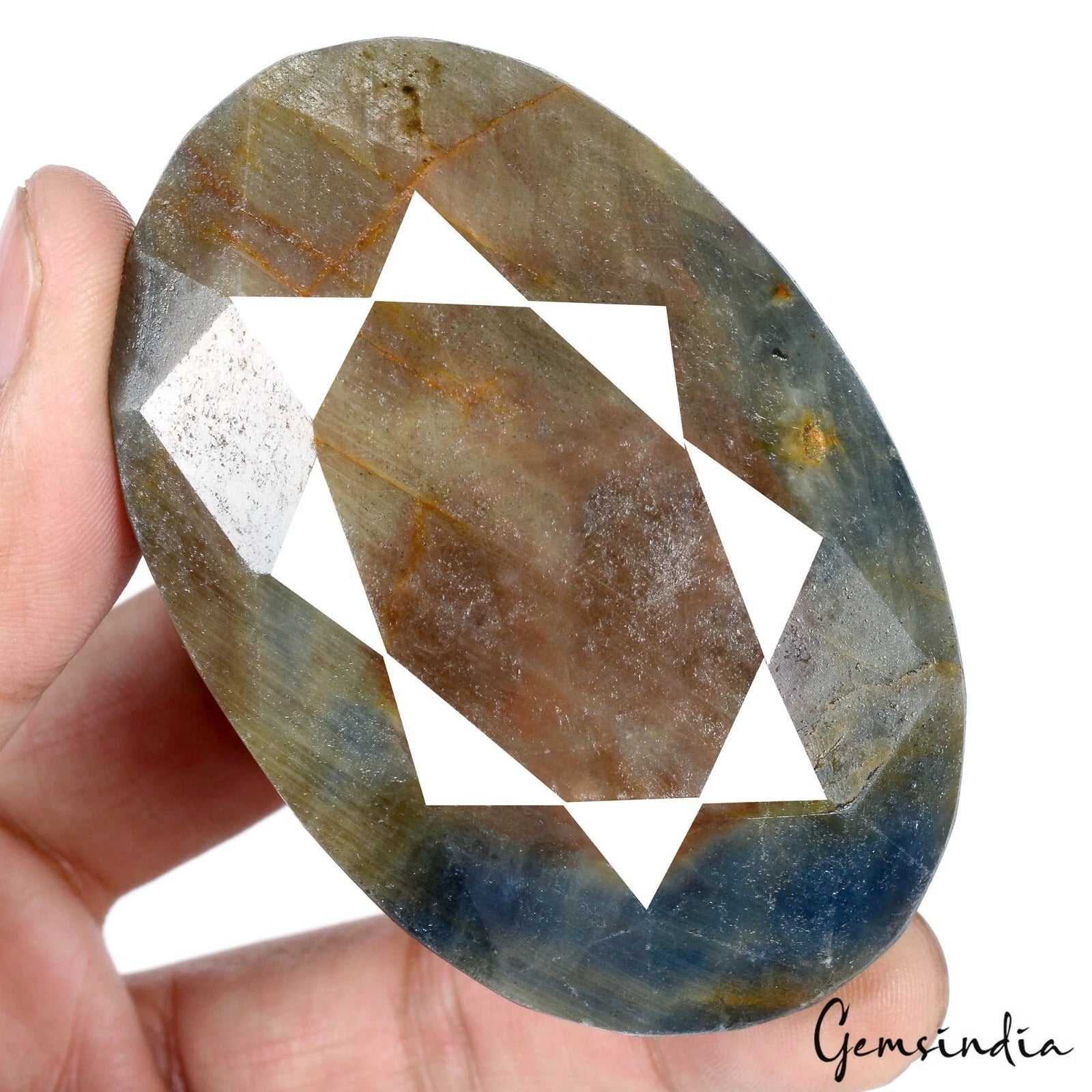 Certified 1640 Cts Natural Untreated Brown Blue Sapphire Oval Cut Huge Gemstone