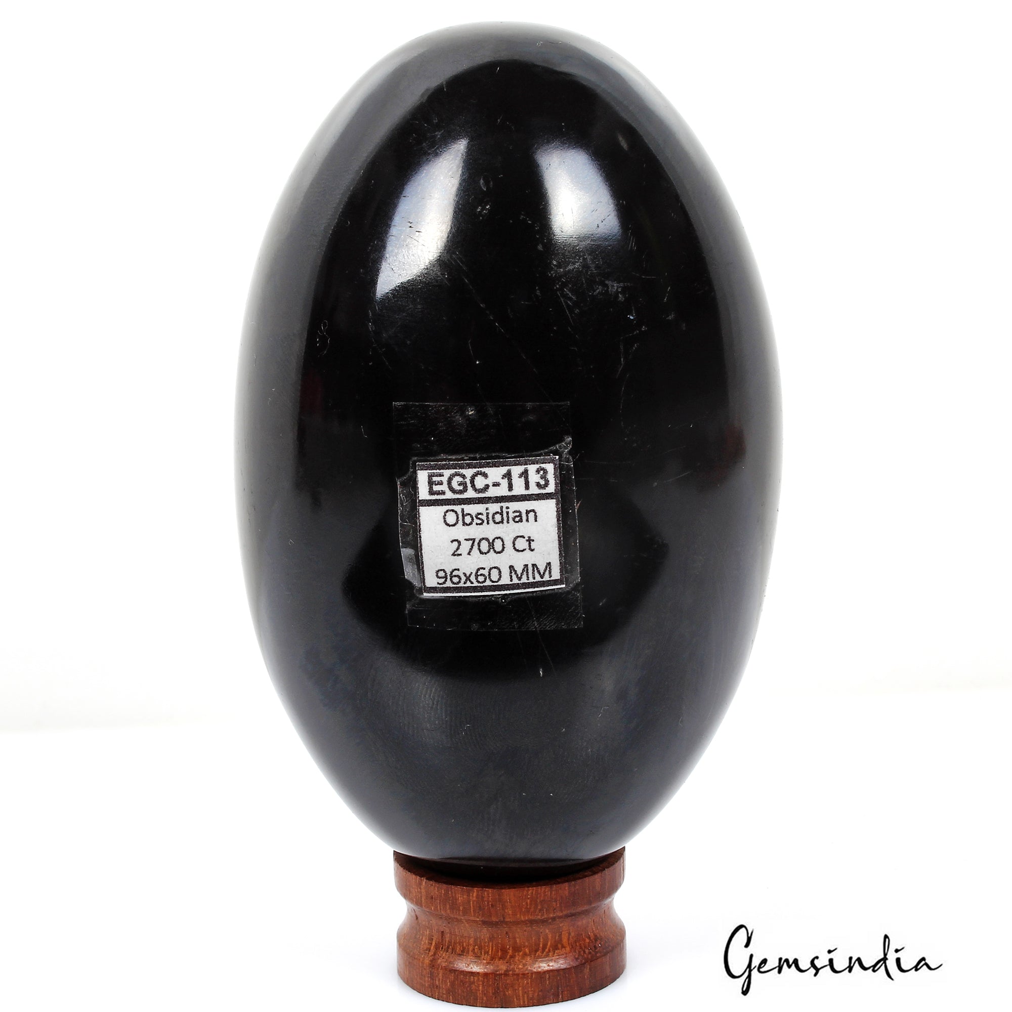 2700 Ct Natural Untreated Black Obsidian Oval Shape Egg Mineral Gems With Stand