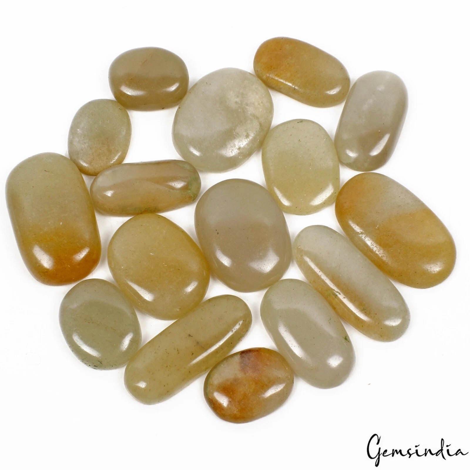 1050 Cts/16 Pcs Natural Untreated Aventurine Oval Cab Wholesale Loose Gems Lot