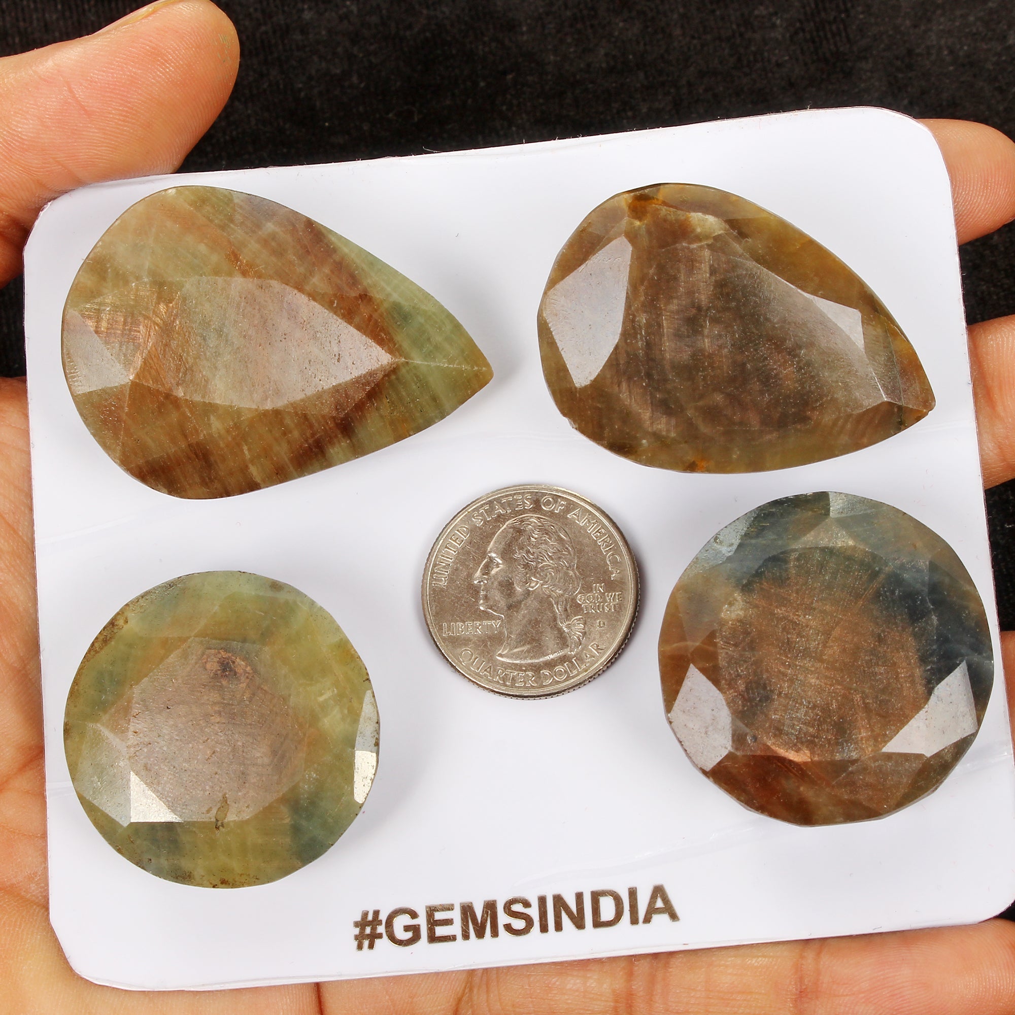 4 Pcs Natural Sapphire 33-47mm Mix Faceted Cut Untreated Loose Gemstones 920 Cts