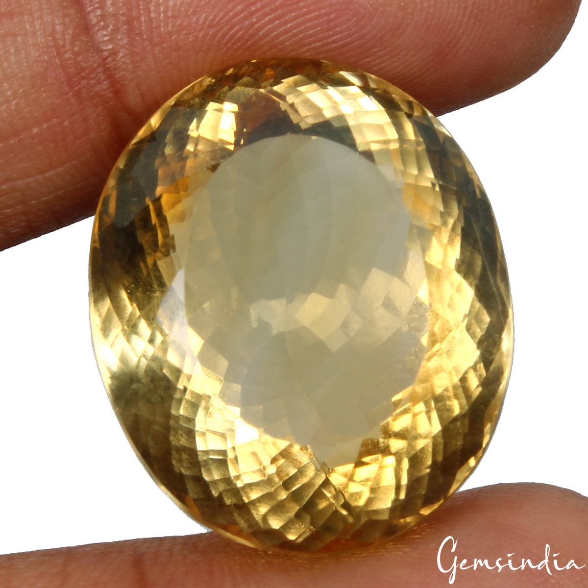 Oval Cut Natural Unheated Top Yellow Citrine Brazil 58.70ct 26x21x16mm Gemstone