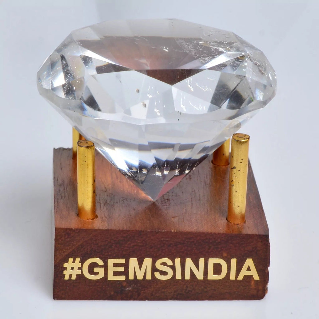 278.40 Cts Natural Diamond Cut White Quartz Crystal Mineral Loose Untreated Gem