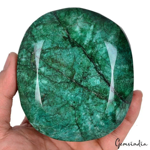 1.28Kilo Natural Colombian Green Emerald Oval Cut Huge Size Earth Mined Gemstone
