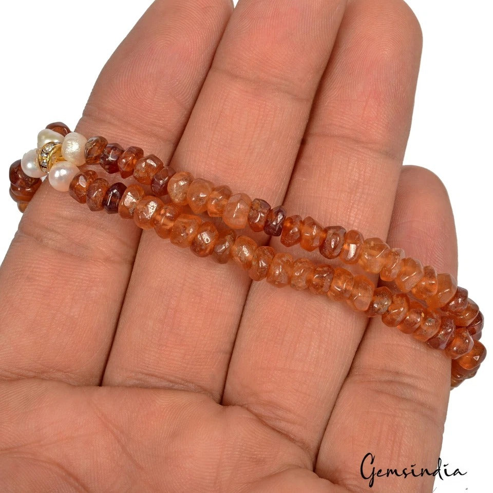 Garnet Bracelet, Untreated — 5mm, 104.20 Ct