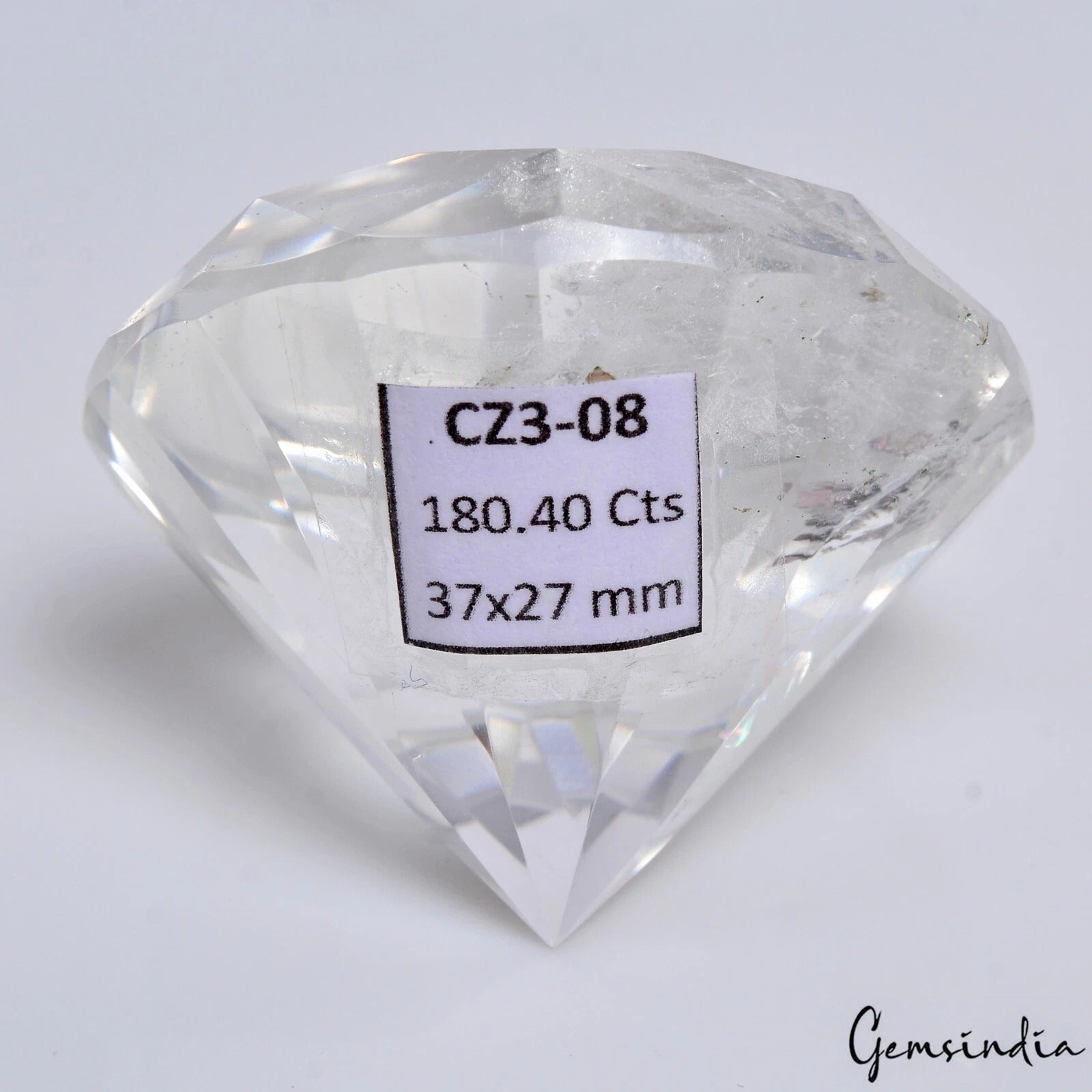 180.40 Cts Perfect Diamond Cut Eye Clean White Crystal Quartz Mineral Rare Gem