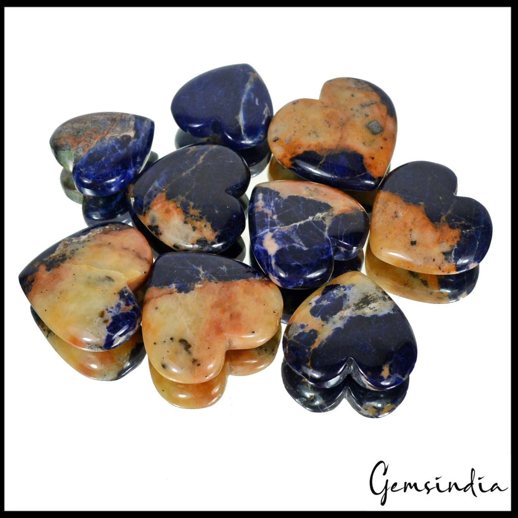 Sodalite Lot, Cabochon, Untreated, Blue — 9 Pieces, 25mm to 31mm, 550 Ct
