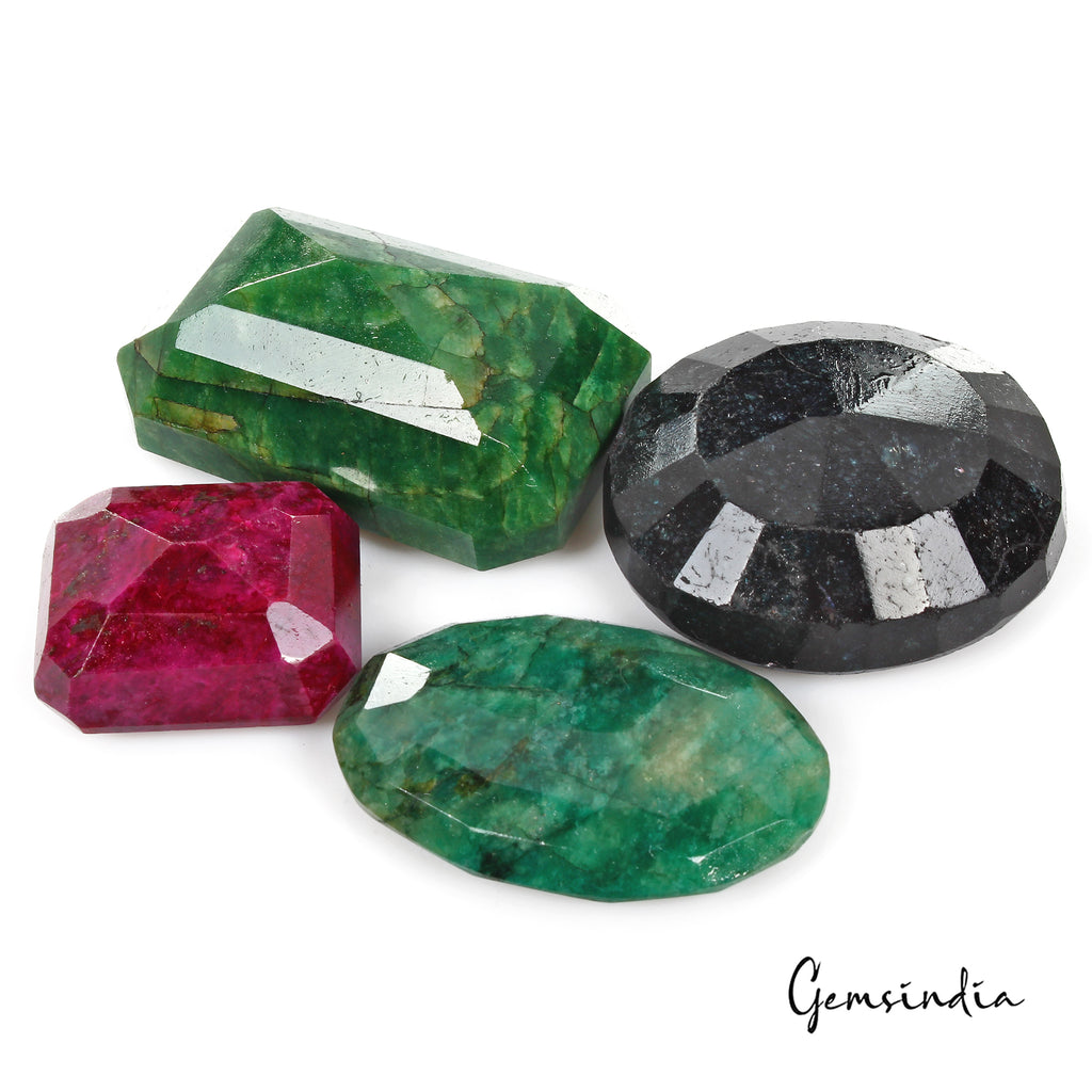 Ruby Lot, Loose Gemstone, Red — 4 Pieces, 34mm to 55mm, 1050 Ct, Brazil