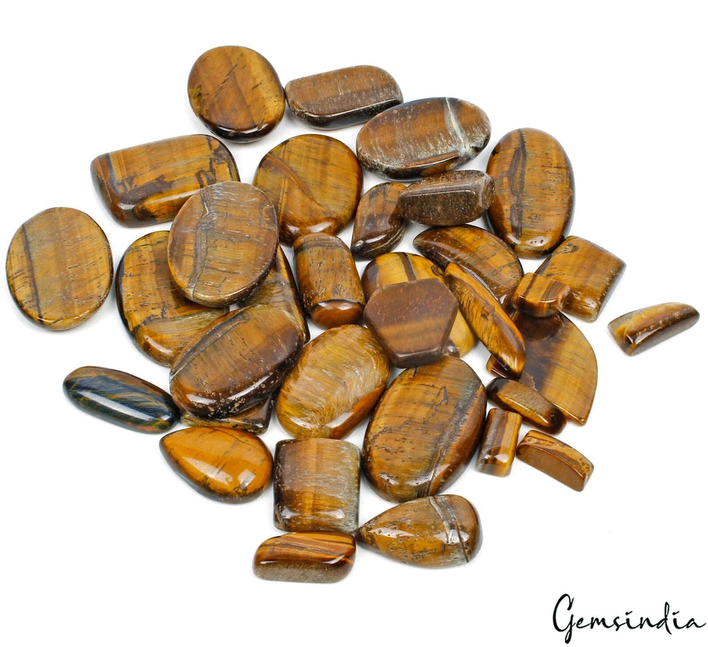 1300 Cts Natural Brown Tiger's eye Cabochon Loose Gemstone 11-44mm Wholesale Lot