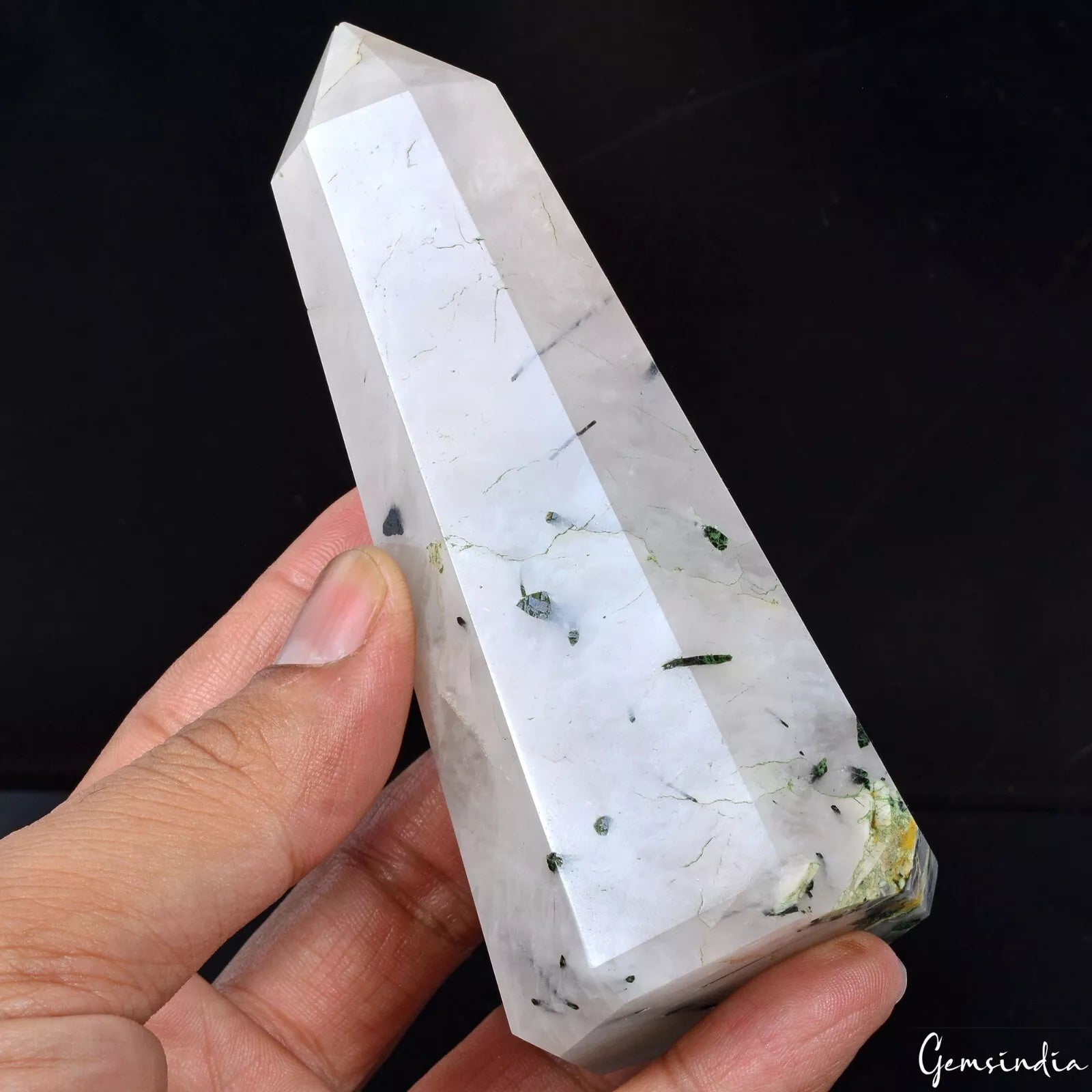 Tourmaline Carving, Untreated, Black — 5x1.75 Inches, 0.34 Kg (1700 Ct), Madagascar