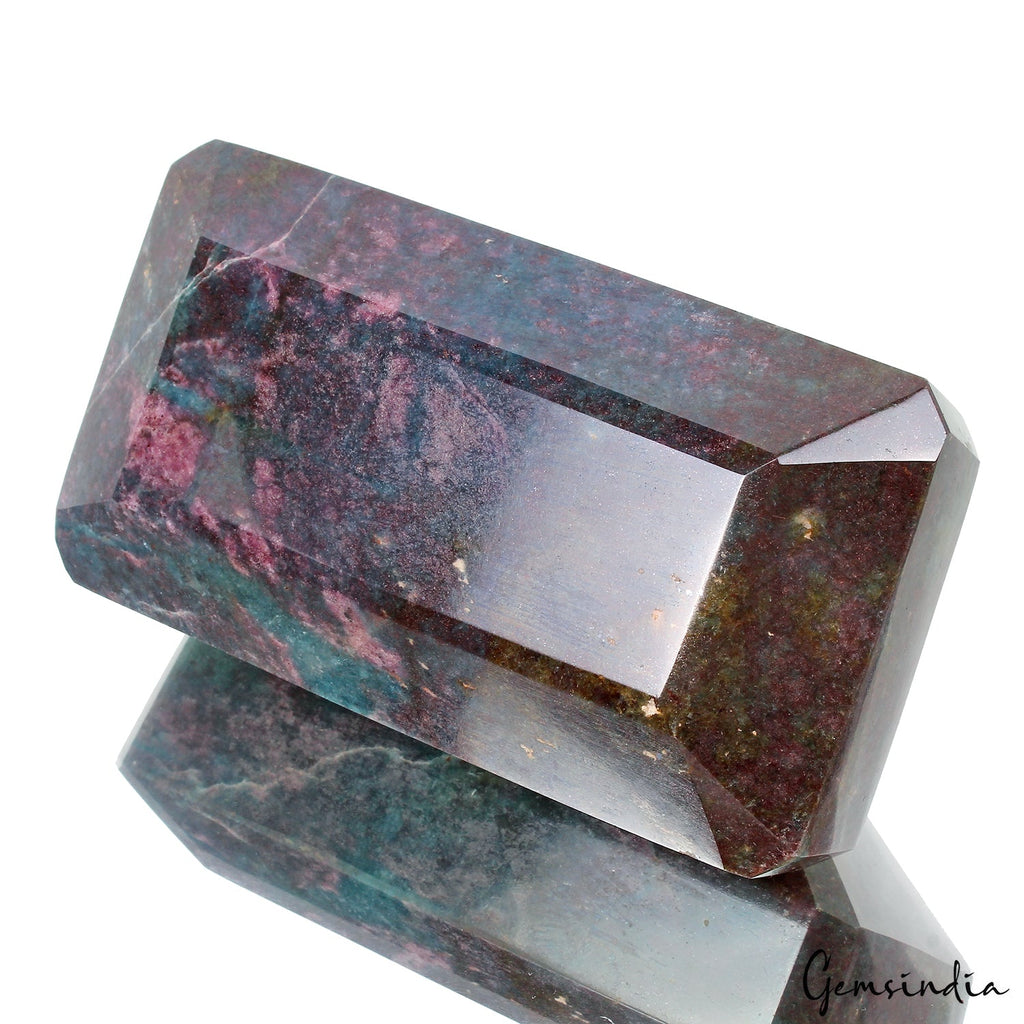 2.1 Kg Natural Ruby Kyanite Octagon Cut Loose Untreated Madagascar Huge Gemstone