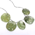 260.00 Ct Natural Untreated Prehnite With Black Niddle Mix Cab Drilled Loose Gem