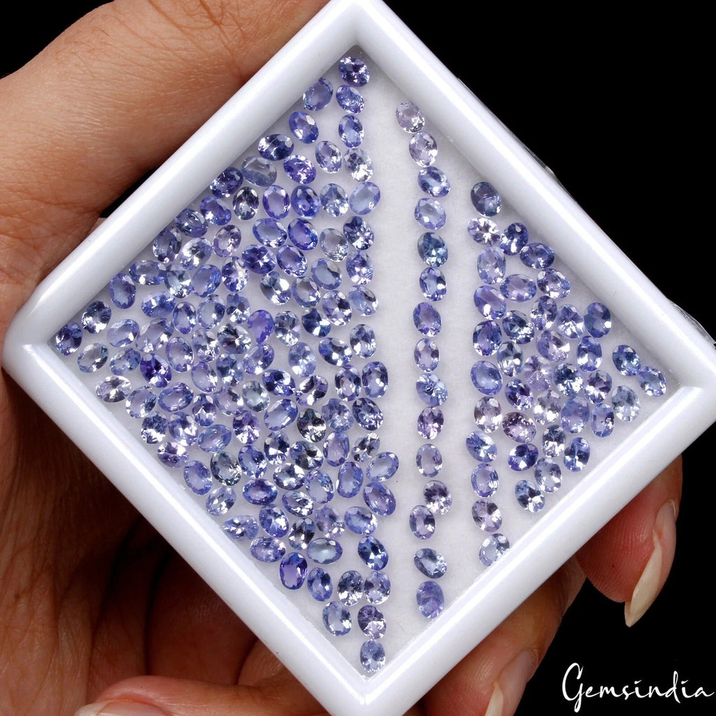 165 Pcs Natural Tanzanite Sparkling Finest Quality Lot 4x3mm Loose Gemstones