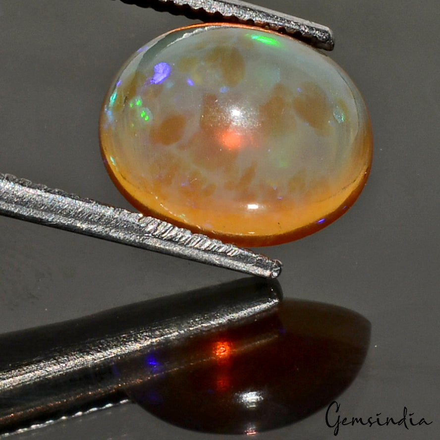 Certified 2.00 Cts Natural Untreated Ethiopian Welo Fire Opal Oval Gem For Ring