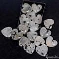450 Ct/17 Pcs Natural Untreated Rutile Quartz Heart Shape Loose Gems For Jewelry