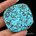 Turquoise Loose Gemstone, Color Enhanced — 46 x 43 x 5 mm, 113.10 Ct