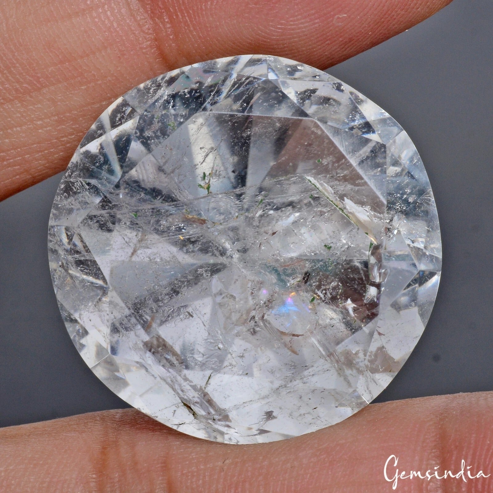 White Quartz Loose Gemstone, Untreated — 29x27 mm, 115.50 Ct, Brazil