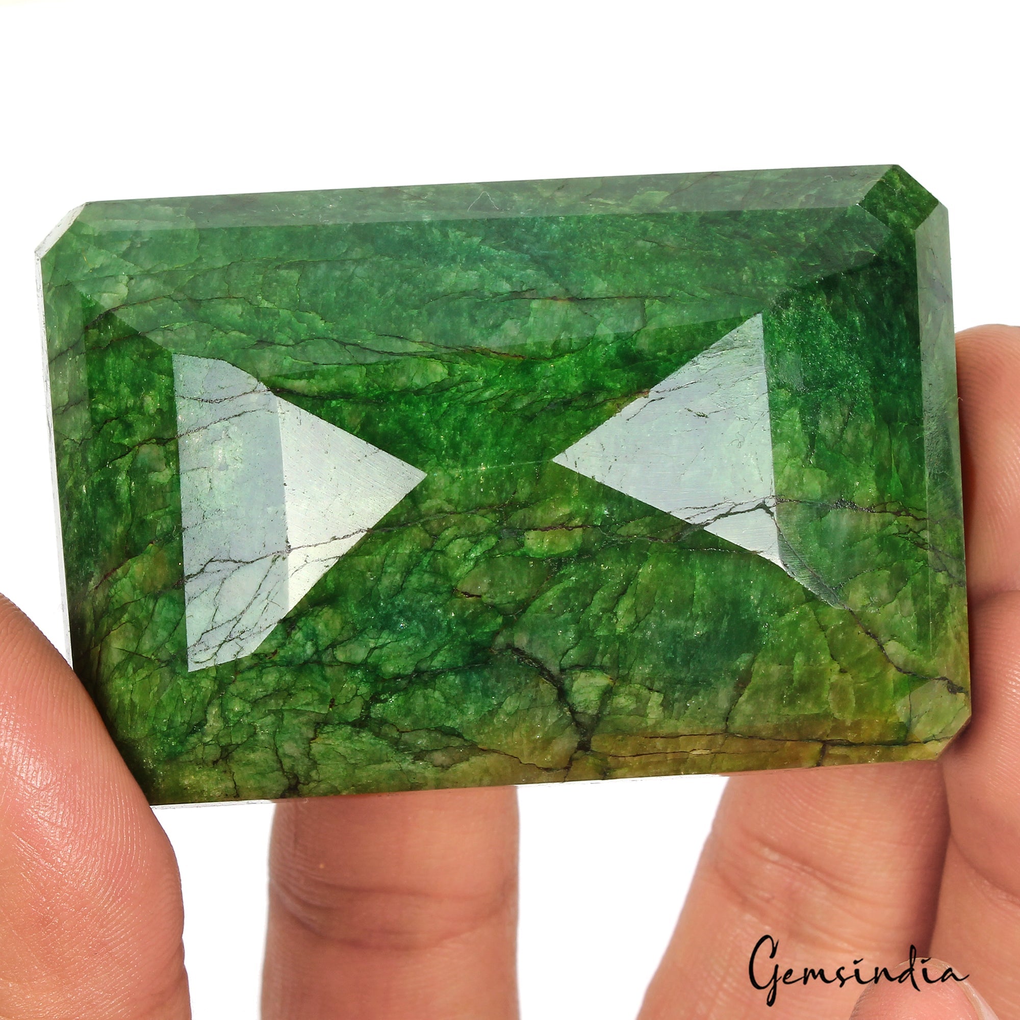 860 Ct Natural Parrot Green Emerald Octagon Cut Faceted Earth Mined Loose Gems