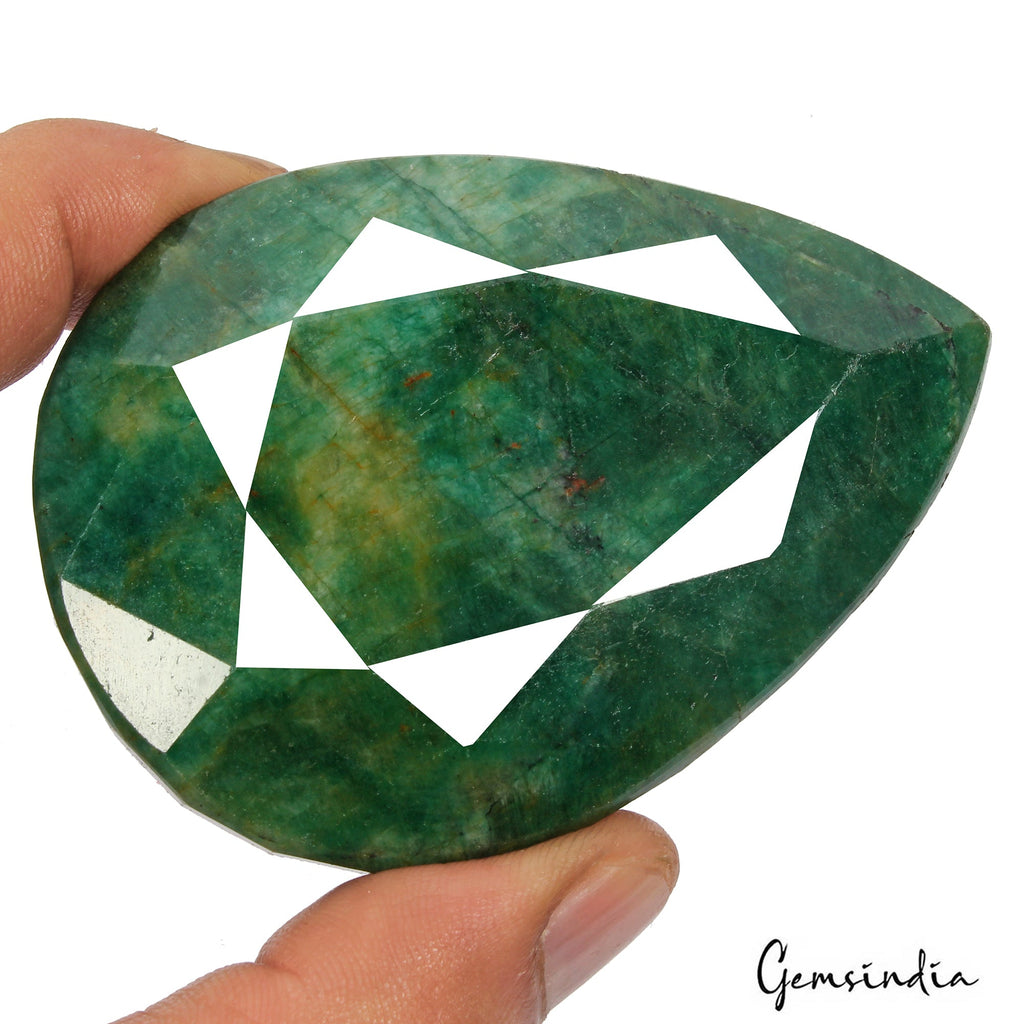 930 Ct Natural Pear Cut Green Brazilian Emerald Earth Mined Huge Loose Gemstone