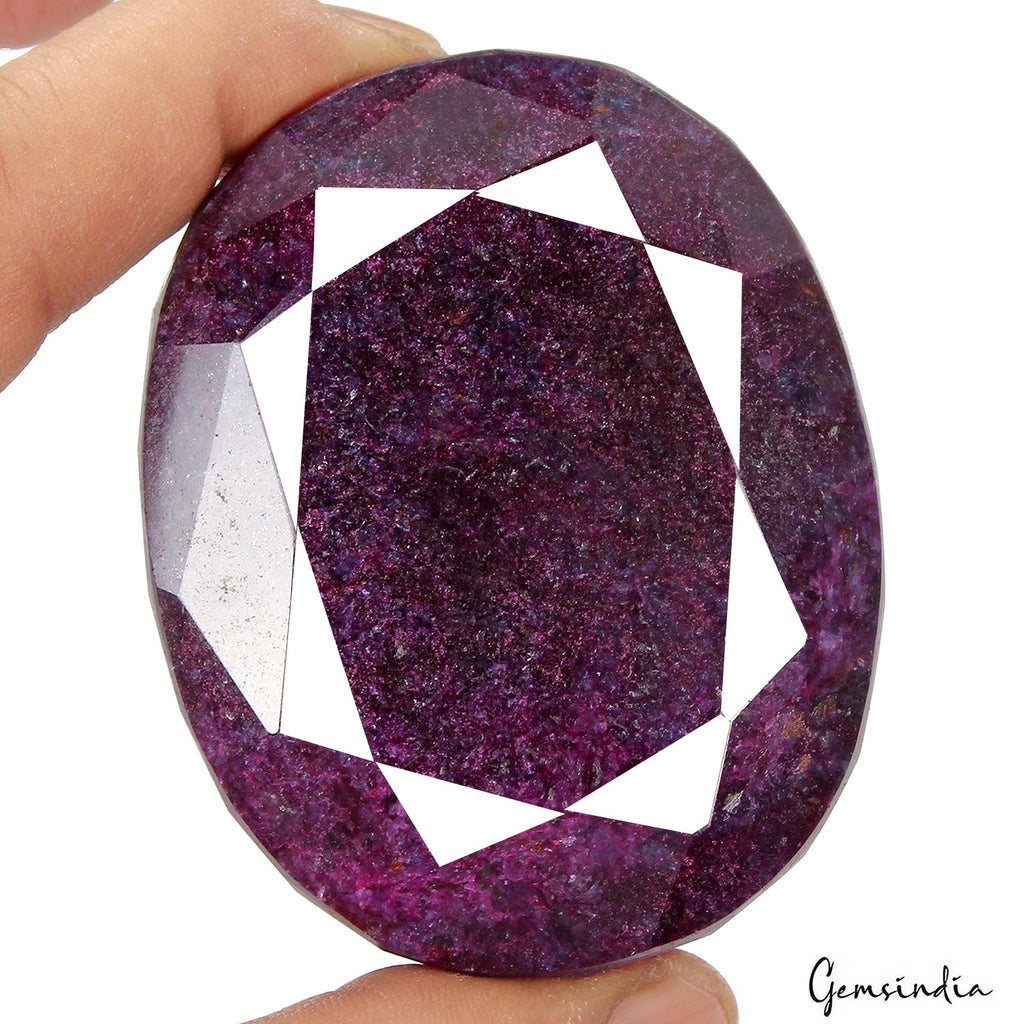 1650 Ct Natural Red Ruby Oval Cut Faceted Earth Mined Huge Size Loose Gemstone