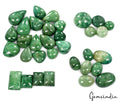 3430 Ct/33 Pcs Natural Green Emerald Mix Cabochon Shape Loose Pendant Size Gems