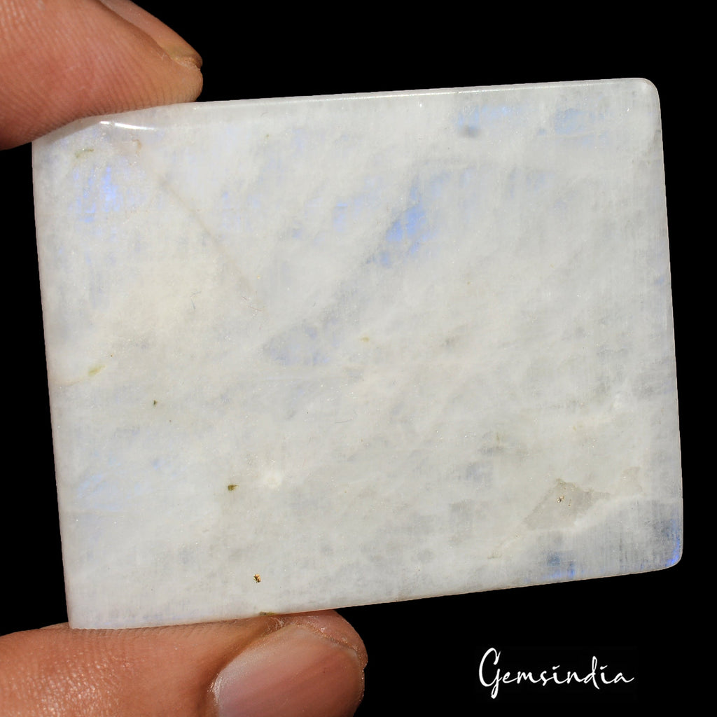 116.10 Ct Natural Untreated Moonstone Blue Shine Rectangular Cab Loose Gemstone