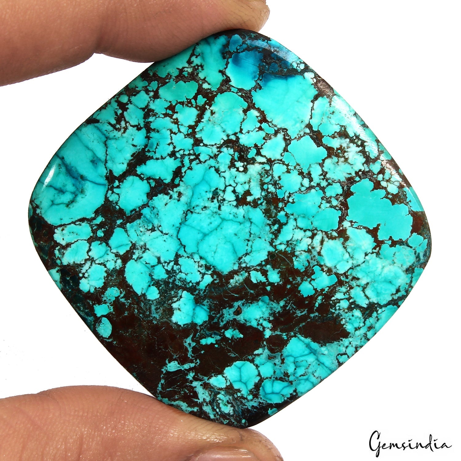 143.60 Ct Natural Arizona Blue Turquoise Cushion Cab Loose Gem From United State