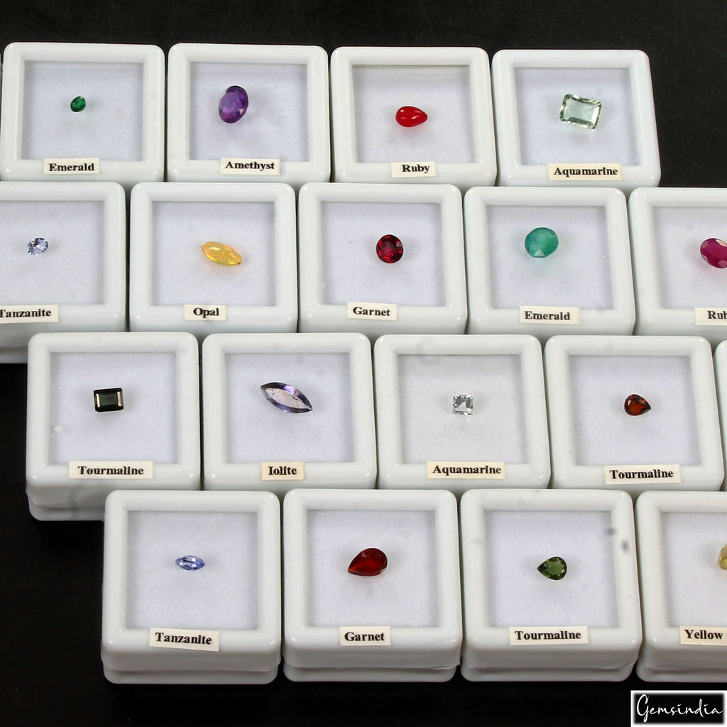 Lot of Natural Stones Semi Precious Mix Cut Gems For Jewelry Collection 20 Pcs