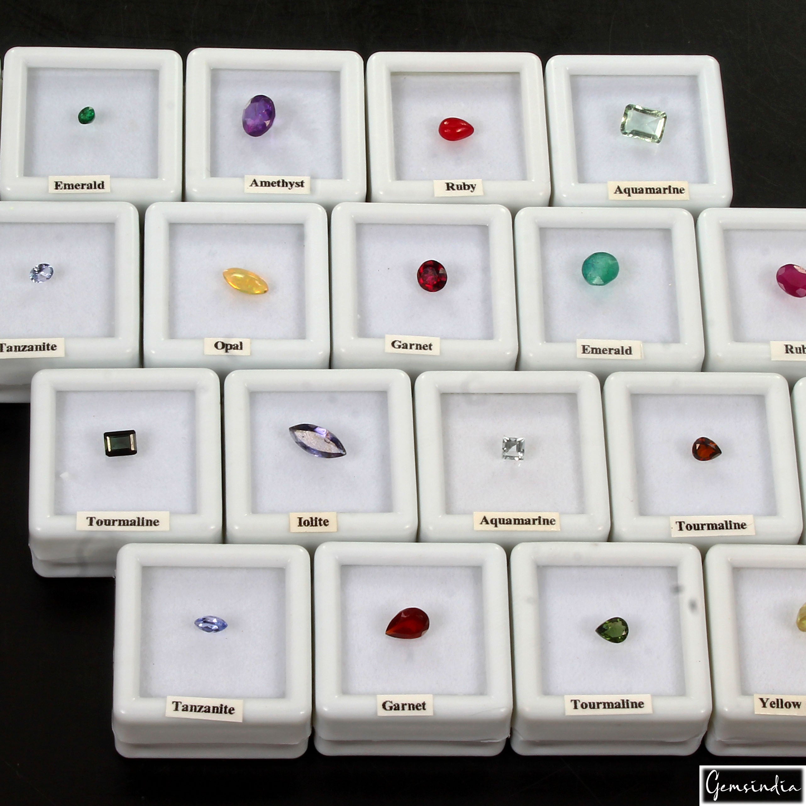 Lot of Natural Stones Semi Precious Mix Cut Gems For Jewelry Collection 20 Pcs