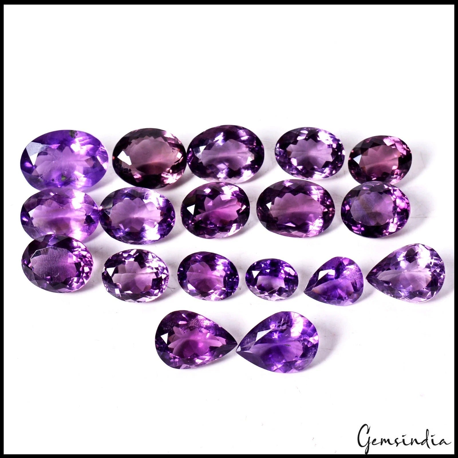 128.30 Ct AMETHYST MIX CUT PURPLE BRAZIL GENUINE GEMS NATURAL LOOSE GEMSTONES