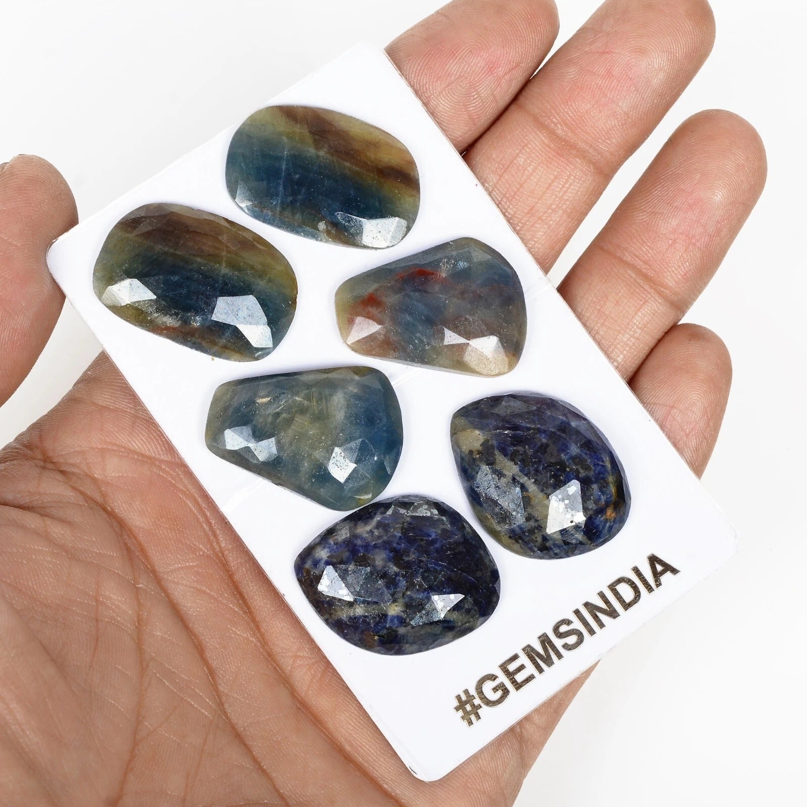 166.00 Ct Natural Untreated Brown Blue Sapphire Fancy Checker Cut Gems 3 Pair