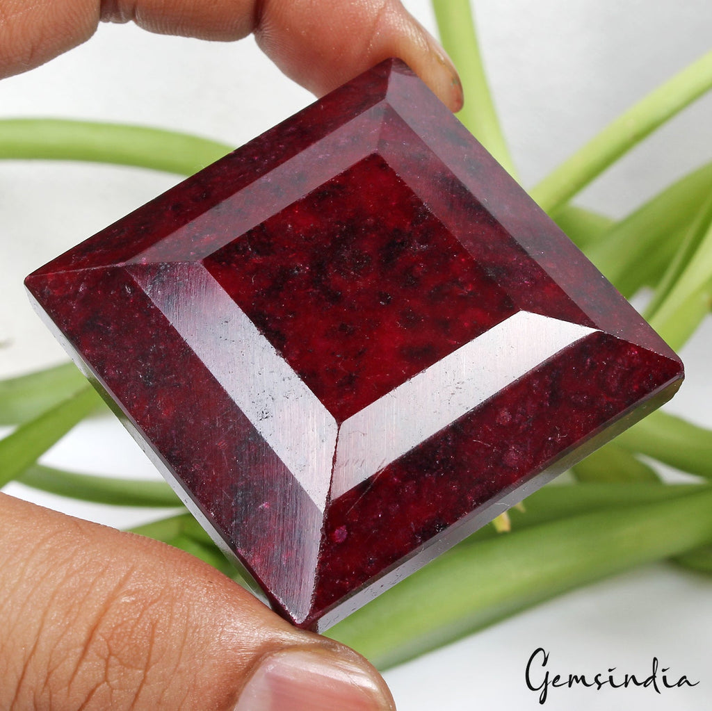 RARE 720 Ct Natural HUGE Red Ruby CERTIFIED* Huge Size 50mm Square Cut Gemstone