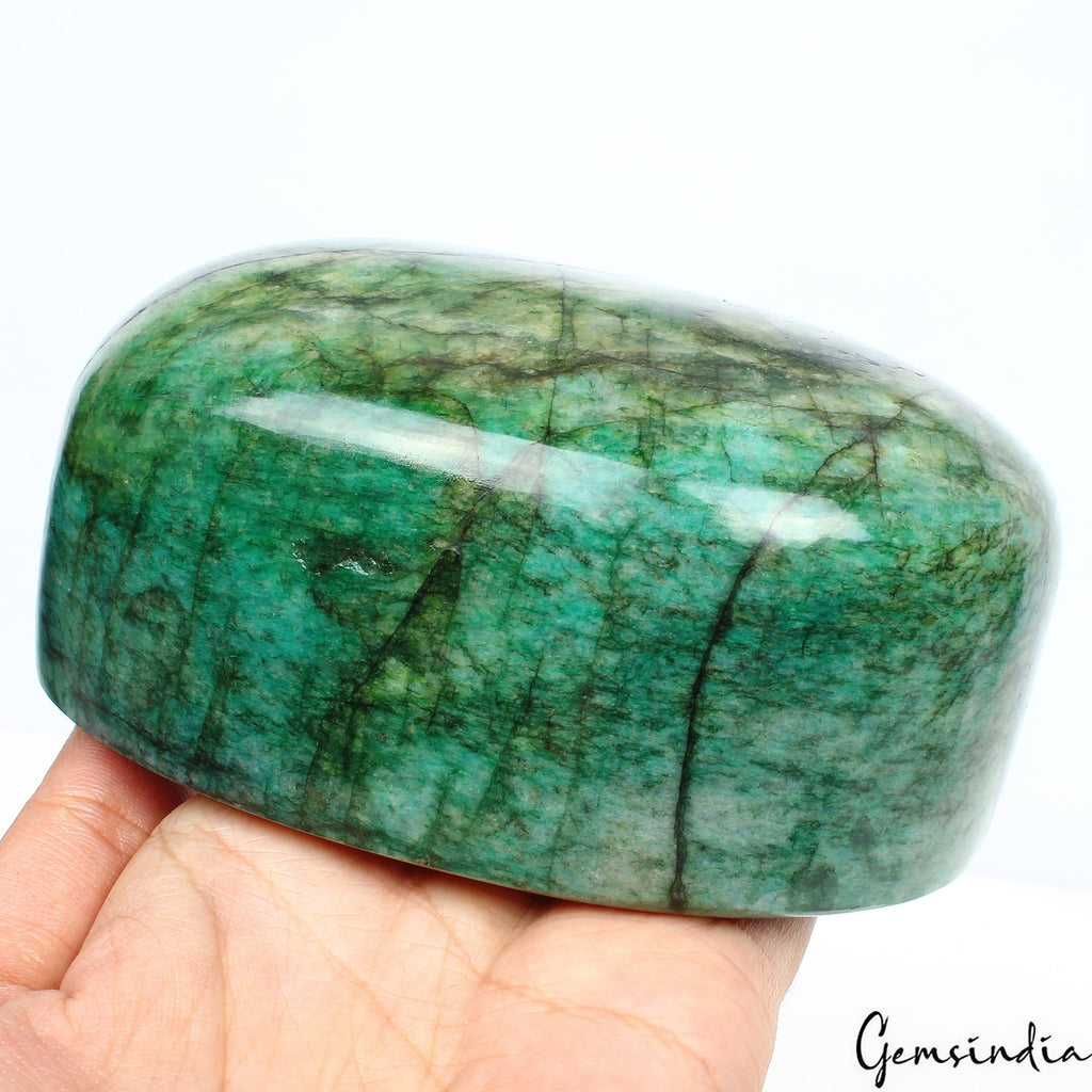 Certified 4900 Ct Natural Green Emerald Oval Cabochon Loose Earth mined Gemstone