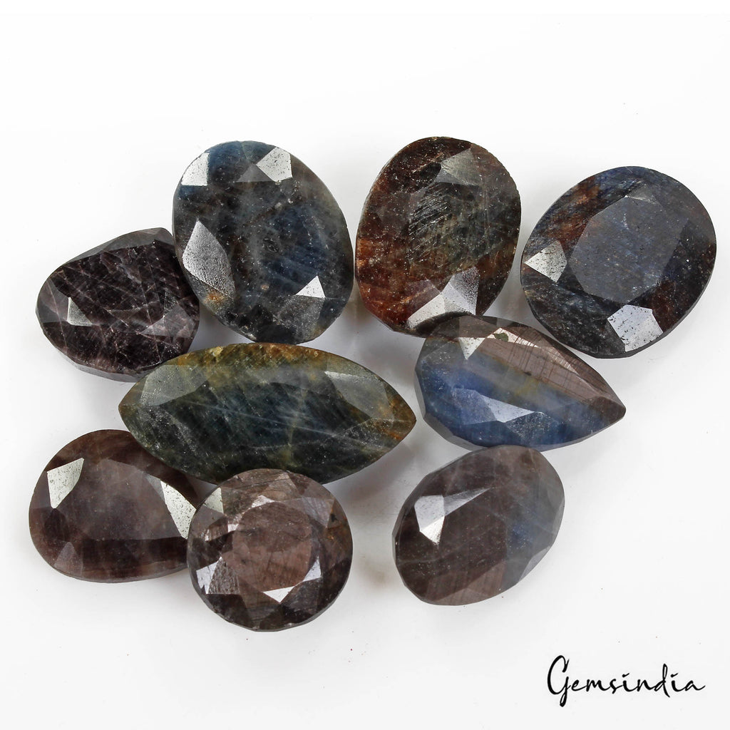 Sapphire Lot, Loose Gemstone, Untreated, Blue — 9 Pieces, 21mm to 39mm, 630 Ct, Madagascar