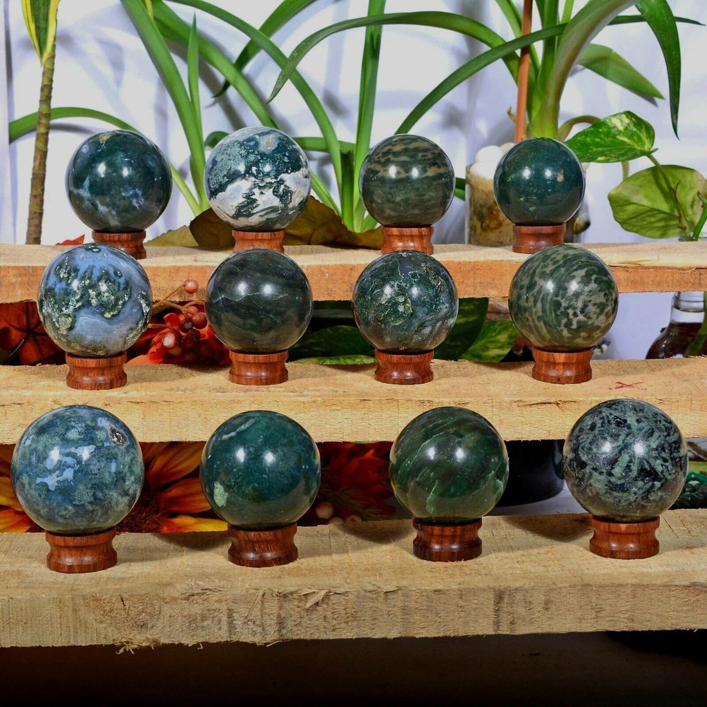 2 Kilo Natural Untreated Multi Gems Mini Sphere With Stand Healing Gems Lot 12Pc