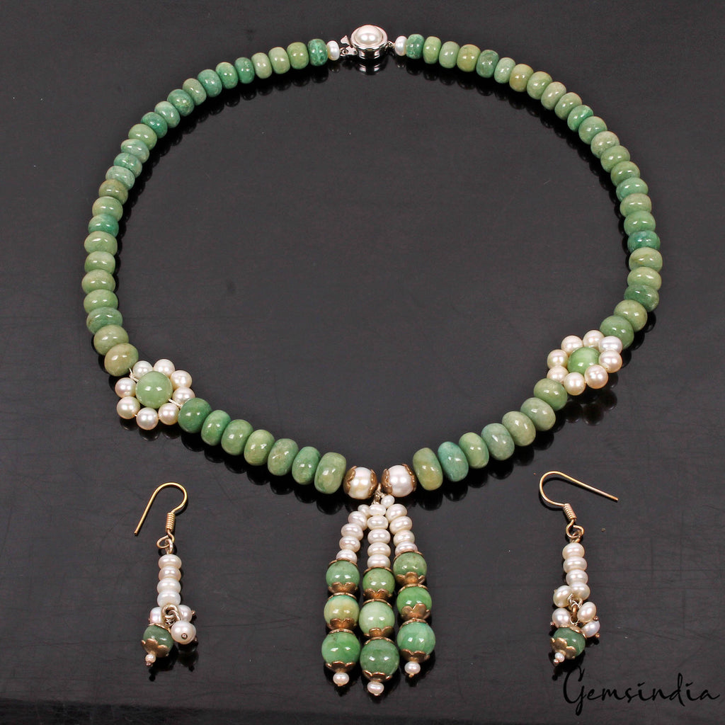 Emerald Necklace, Untreated, Green — 18 Inch, Brazil