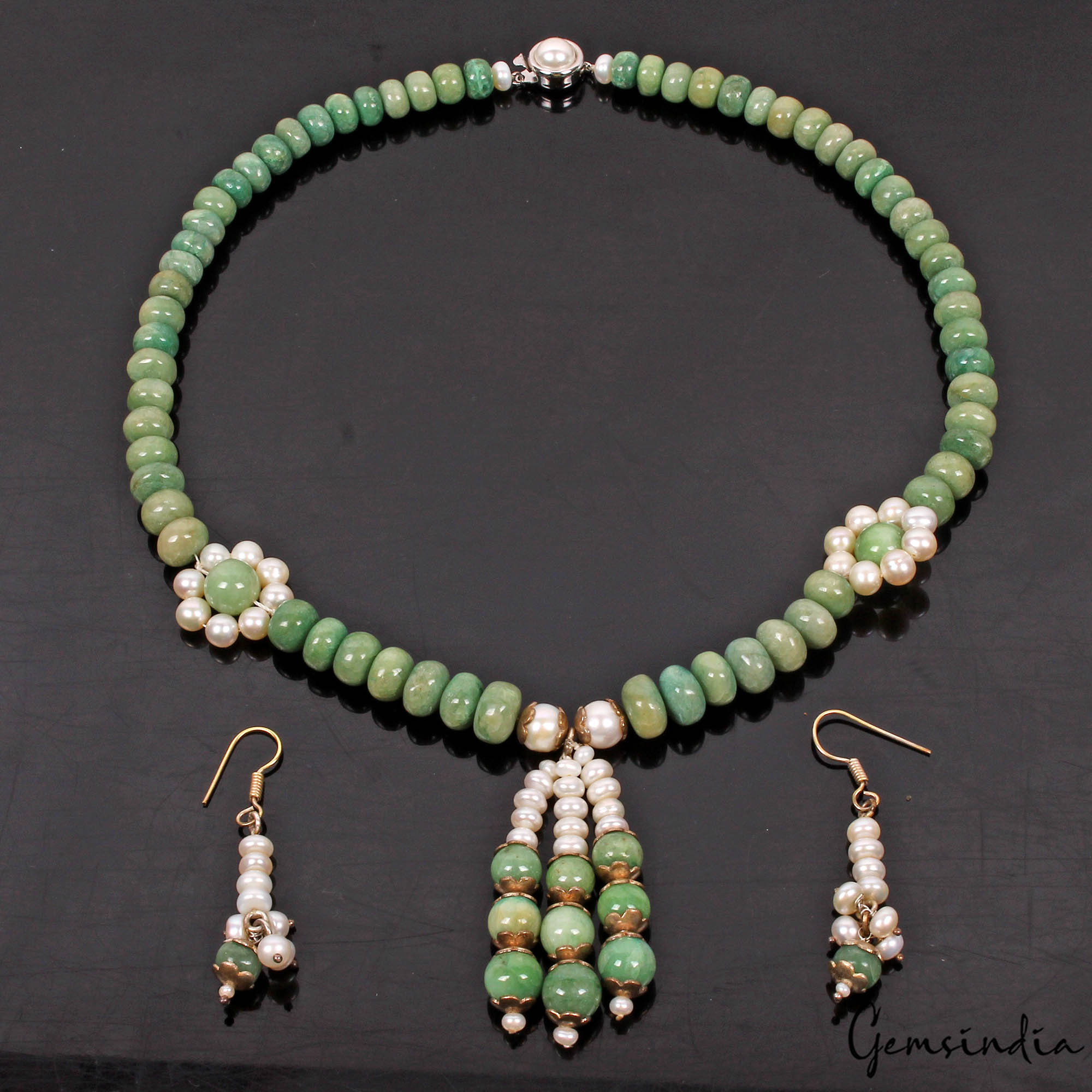Emerald Necklace, Untreated, Green — 18 Inch, Brazil