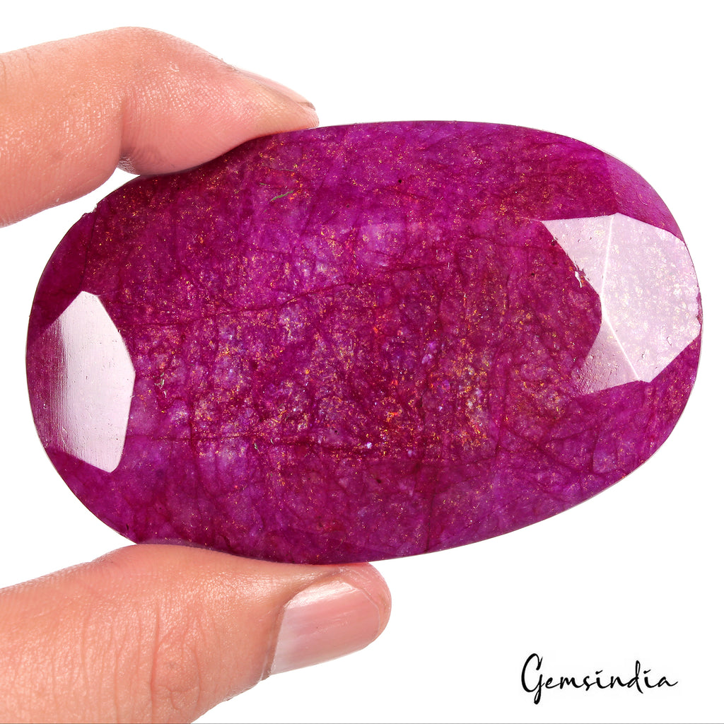 Beryl Loose Gemstone, Oval Cut, Color Enhanced — 76 x 54 x 25mm, 900 Ct