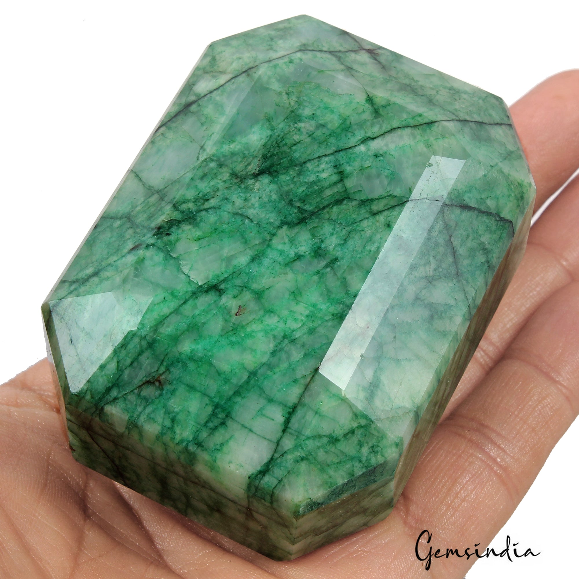 1950 Ct Natural Green Brazilian Emerald Octagon Faceted Earth Mined Loose Gems