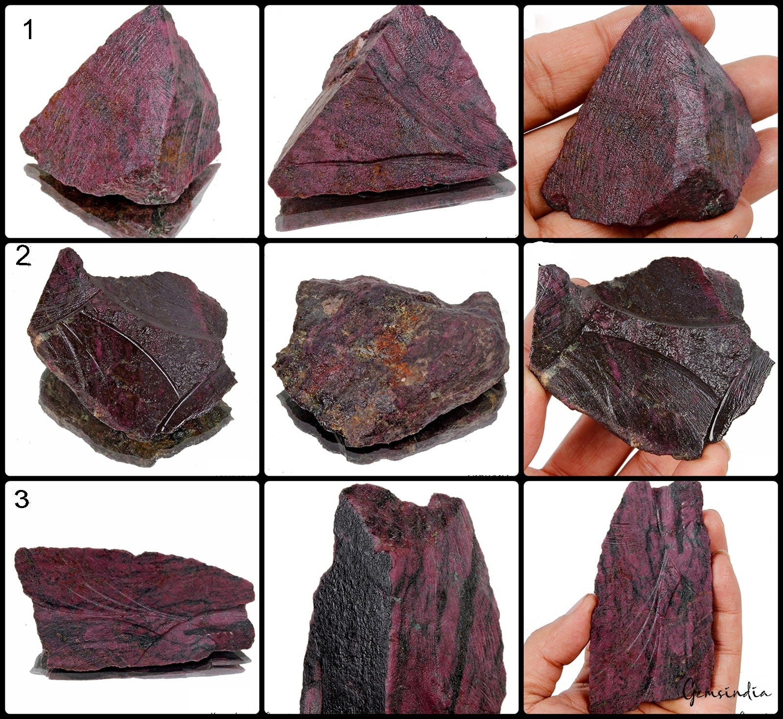 Certified 1600 Ct/4Pcs Natural Untreated Red Ruby Raw Uncut Rough Wholesale Gems