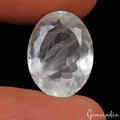 Certified 10.20 Ct Natural Untreated White Aquamarine Oval Cut Gemstone For Ring