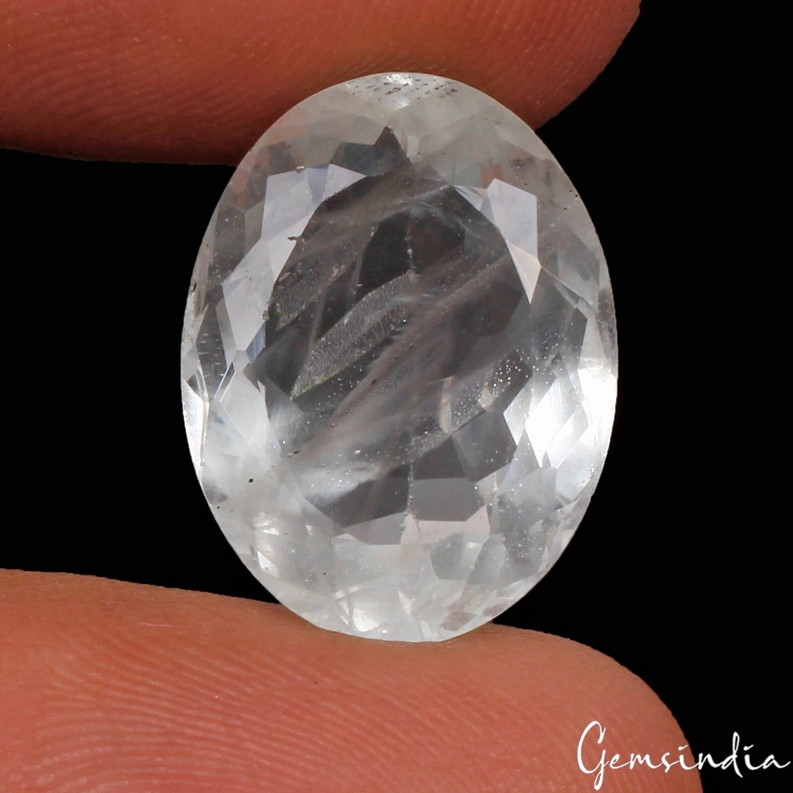 Aquamarine Loose Gemstone, Untreated, White — 17x13x7 mm, 10.20 Ct