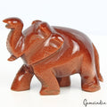 260 Ct Handmade Natural Brown Sunstone Baby Elephant Statue Sculpture ~1.4" tall