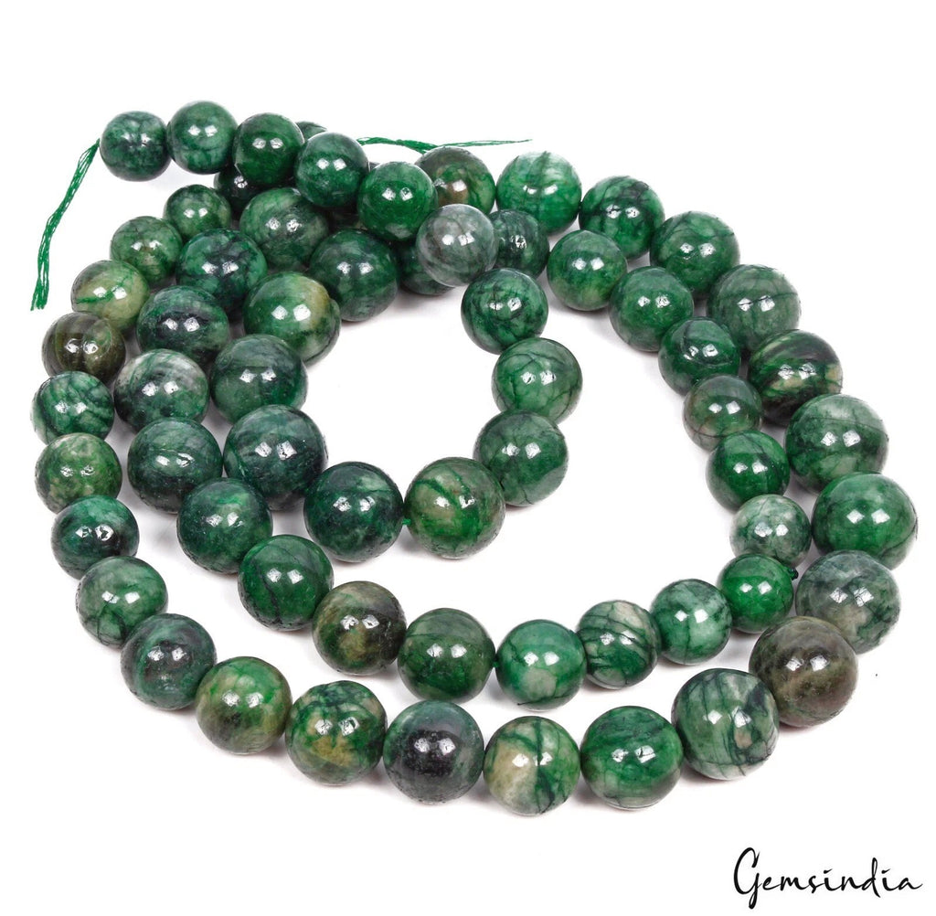 31" Strand Natural Emerald Gemstone Rondelle Shape Smooth 10-15 mm Jewelry Beads