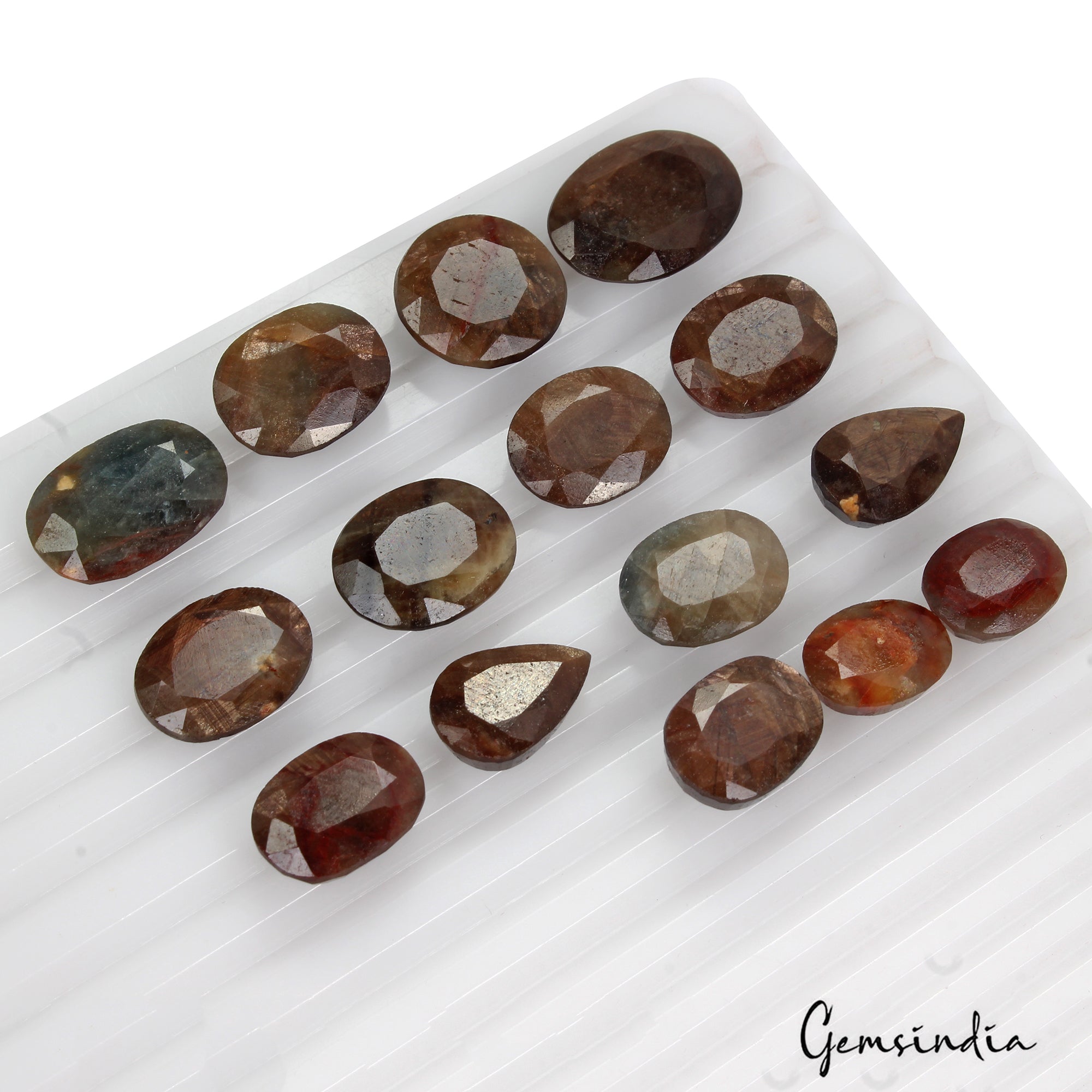 200.00 Ct Natural Untreated Brown Sapphire Mix Faceted Ring Size Loose Gems Lot