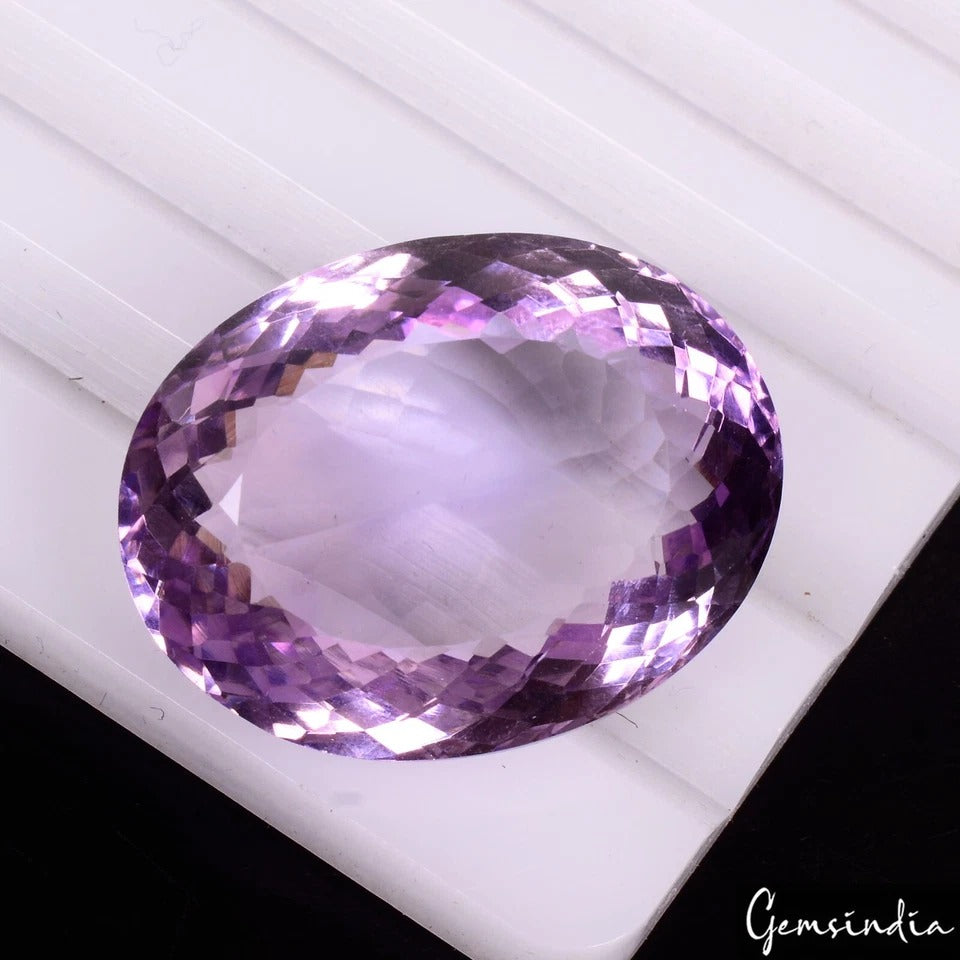 Amethyst Loose Gemstone, Untreated, Purple — 25x19x11 mm, 35.70 Ct, Brazil