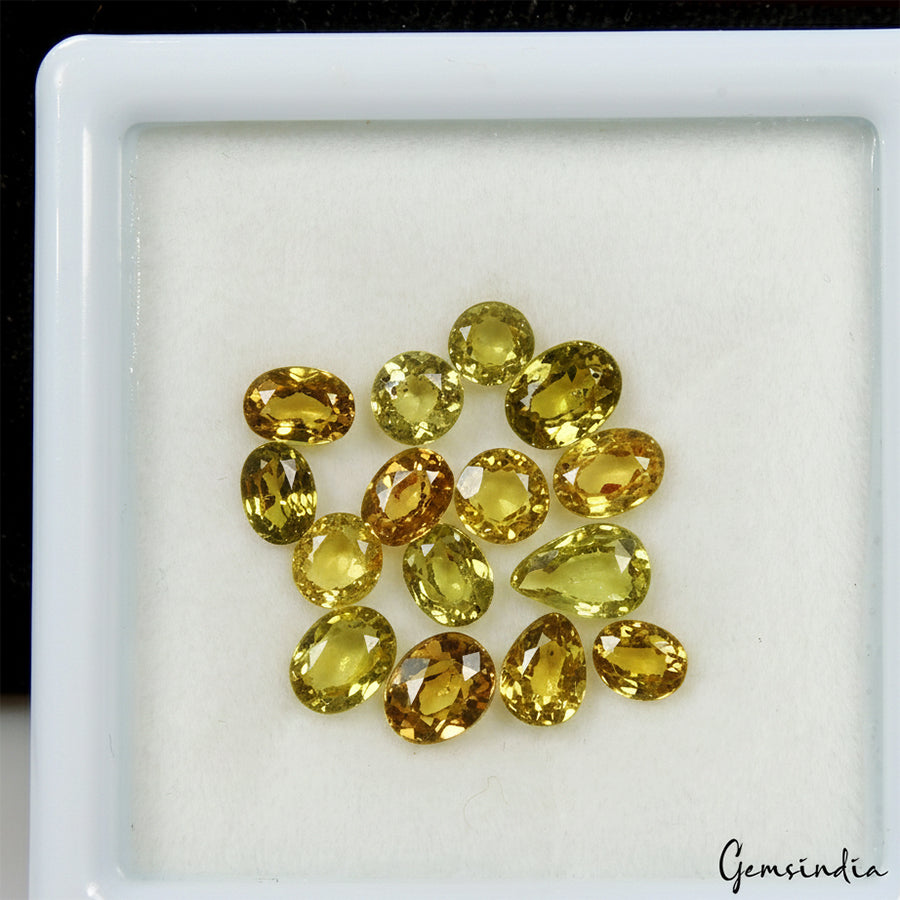 6.15 Cts_Ravishing Best Color 100 % Natural Unheated Chrysoberyl Srilanka15 Pcs
