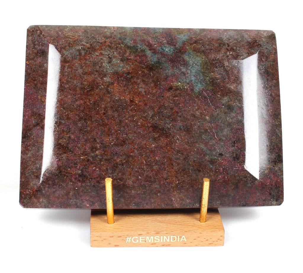 Natural Ruby Kyanite Huge Museum Size Untreated Gemstone ~ 1.8 kilo Octagon Cut