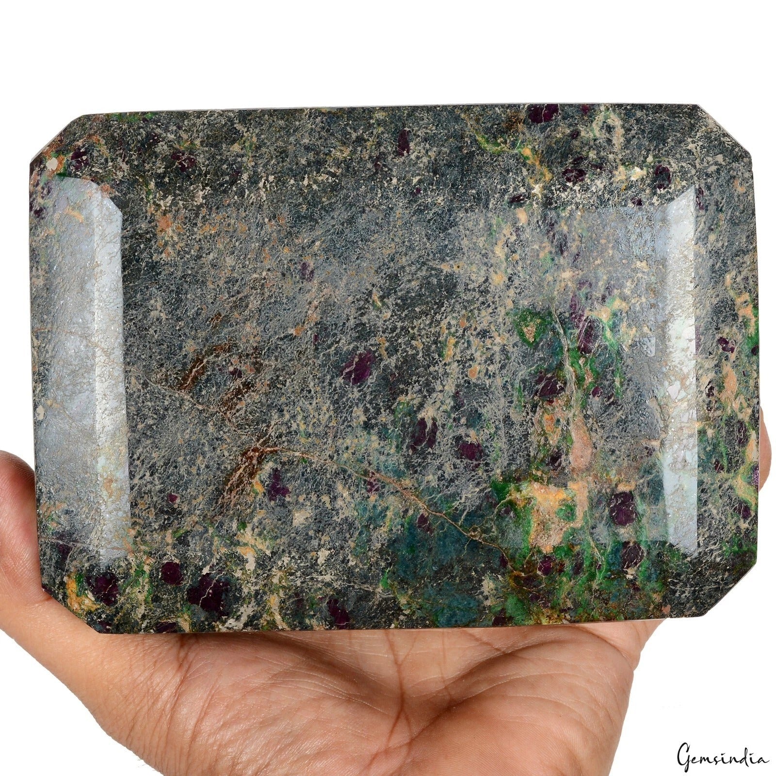 2.5 Kilo~Rare Natural Ruby Zoisite Earth Mined Octagon Cut Museum Grade Gemstone