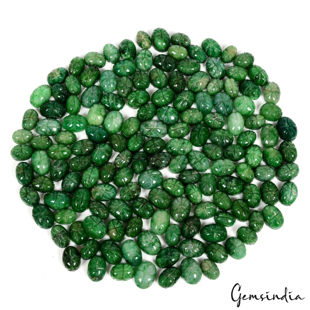 Emerald Lot, Loose Gemstone, Green — 151 Pieces, 12mm to 17mm, 1200 Ct