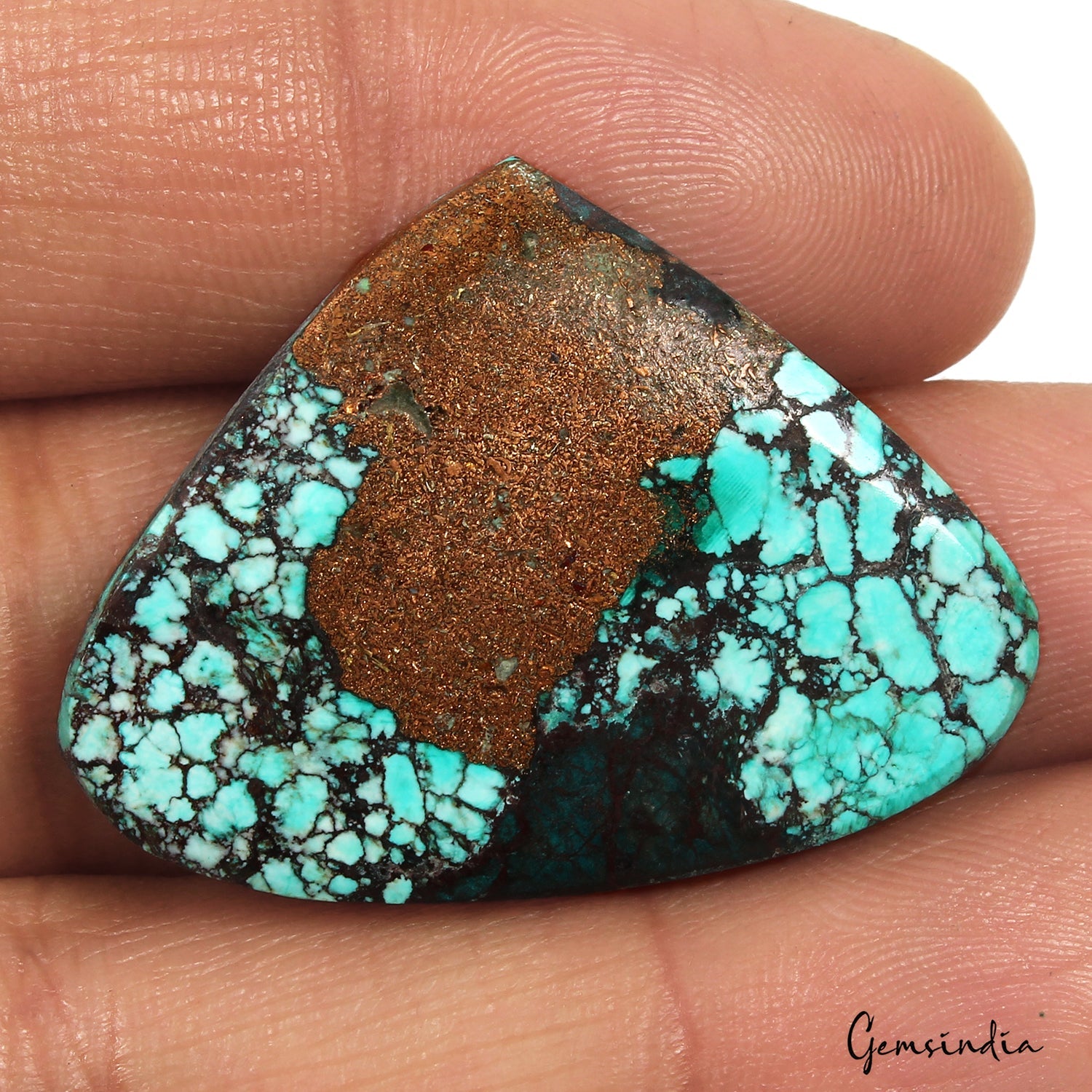 36.50 Ct Natural Arizona Blue Turquoise Pear Cab Loose Gems From United State